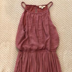 Entro dusty rose halter maxi dress